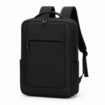 Vodotesný multifunkčný priestranný cestovný batoh s USB konektorom WizzAir Ryanair s rozmermi 40x30x20 cm v čiernej farbe