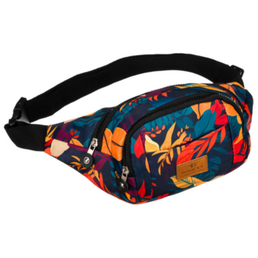 Priestranná dámska taška Fanny Pack s módnym vzorom