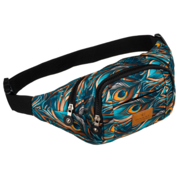 Priestranná dámska taška Fanny Pack s módnym vzorom