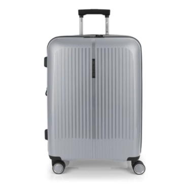 Rozťahovací kufor Gabol Brooklyn na 4 kolieskach v striebornej farbe 65 cm GA-1239M