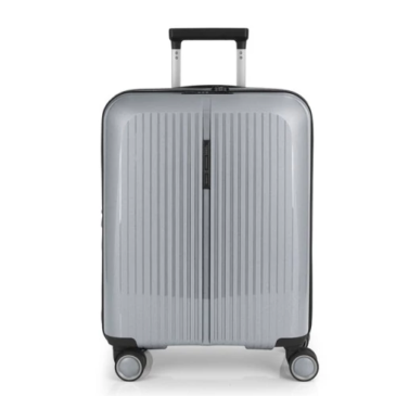 Gabol Brooklyn 4-kolesový rozťahovací kabínový kufor v striebornej farbe 55 x 40 x 20 cm GA-1239KB