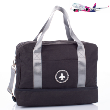 Cestovná taška Wizzair veľkosť kabínová taška 40 x 30 x 20 cm v čiernej farbe