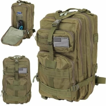 Vojenský turistický batoh v zelenej farbe 35L