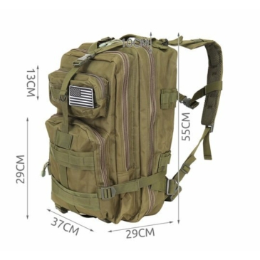 Vojenský turistický batoh v zelenej farbe 35L