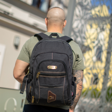 Outdoorový plátenný batoh Black