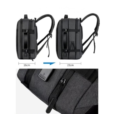 Batoh na notebook WIZZ Deck size s konektorom USB / rozšíriteľný 40x30x20 cm