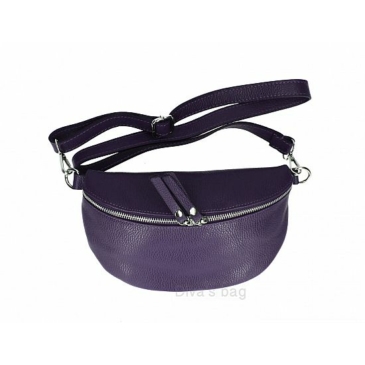 Taška cez rameno z pravej kože TR259 Purple