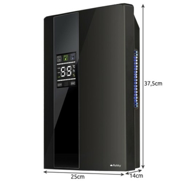 Elektrický odvlhčovač a čistička vzduchu s objemom 1,5 litra - 65 W - čierna