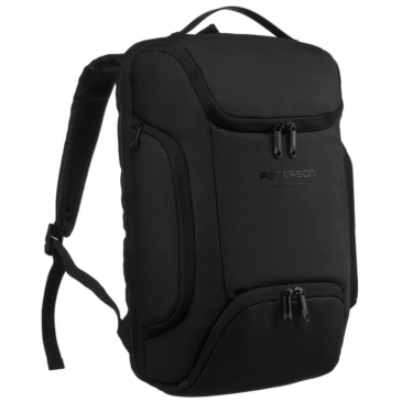Priestranný, vodotesný batoh na notebook s portom USB + USB typu C - Peterson