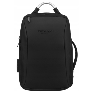 Priestranný batoh na notebook so zipsom, portom USB a USB typu C - Peterson