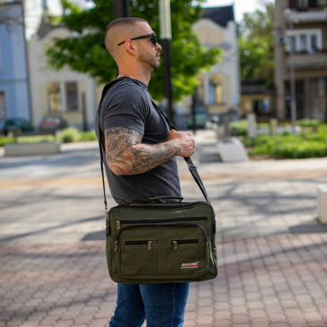 Pánska taška cez rameno AdventureR Khaki Green 