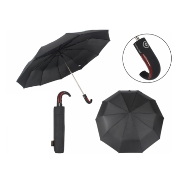 Čierny automatický dáždnik Feeling Rain pre mužov