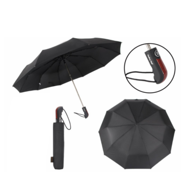 Čierny automatický dáždnik Feeling Rain pre mužov