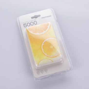 Mini powerbanka so zástrčkou 5000 mAh oranžová