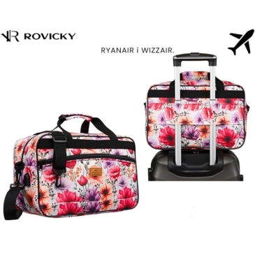 Ľahká palubná taška Ryanair bez paluby s rozmermi 40 x 20 x 25 cm s konektorom USB
