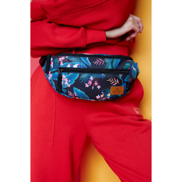 Priestranná dámska taška Fanny Pack s módnym vzorom