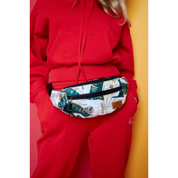 Priestranná dámska taška Fanny Pack s módnym vzorom