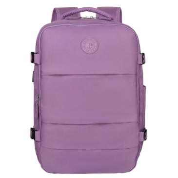 Peterson Multifunkčný priestranný cestovný batoh s držiakom na topánky, USB konektor WizzAir Veľkosť 40x30x20 cm Fialová