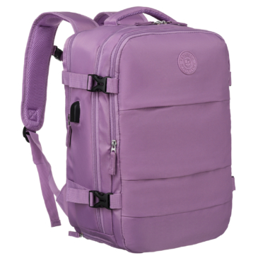 Peterson Multifunkčný priestranný cestovný batoh s držiakom na topánky, USB konektor WizzAir Veľkosť 40x30x20 cm Fialová