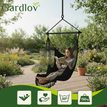 Hojdačka - čierna brazílska stolička 210 cm čierna Gardlov