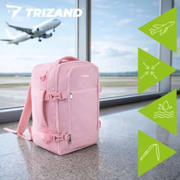 Vodotesný 3-funkčný príručný batoh / taška cez rameno – kompatibilný s Wizz Air a Ryanair, rozmery 40 x 30 x 20 cm