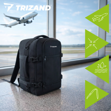 Vodotesný 3-funkčný príručný batoh / taška cez rameno – kompatibilný s Wizz Air a Ryanair, rozmery 40 x 30 x 20 cm