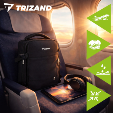 Vodotesný multifunkčný priestranný cestovný batoh s USB konektorom WizzAir Ryanair s rozmermi 40x30x20 cm v čiernej farbe