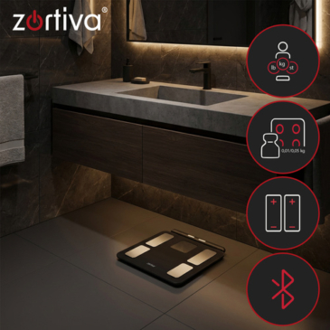 Analytická Bluetooth váha do kúpeľne Zortiva