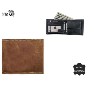 Pánska kožená peňaženka N0035-P-CHM-NL Cognac