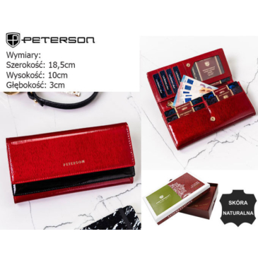 PETERSON PTN 421028-SH Kožená peňaženka RFID