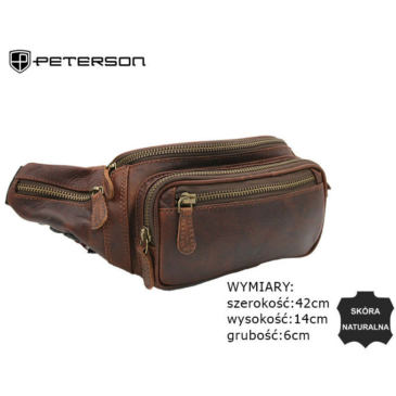 Kožené vrecko PETERSON PTN 2506-OLH hnedé