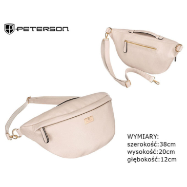 PETERSON PTN NER-ALE-3 L.Béžová taška z ekokože