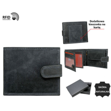 Pánska kožená peňaženka N992L-P-CHM-NL Black