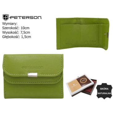 PETERSON PTN RD-GC02-MCL L.Green Kožená peňaženka RFID