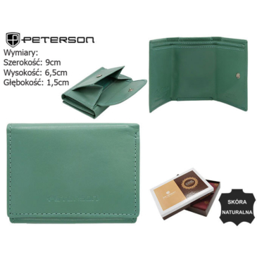 PETERSON kožená peňaženka RFID PTN RD-SWZX-86-MCL L.Blue