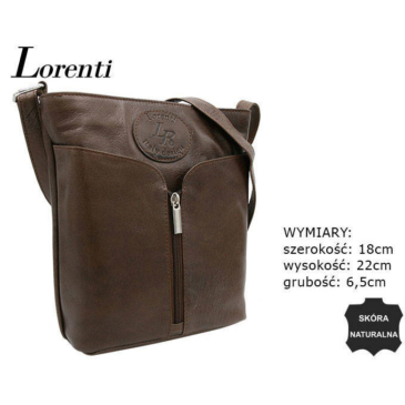 Dámska kožená kabelka LR-TSL-01-GVT BROWN