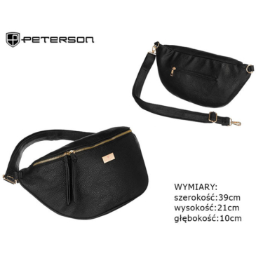 PETERSON PTN NER-ALE-1 Čierne puzdro z ekokože
