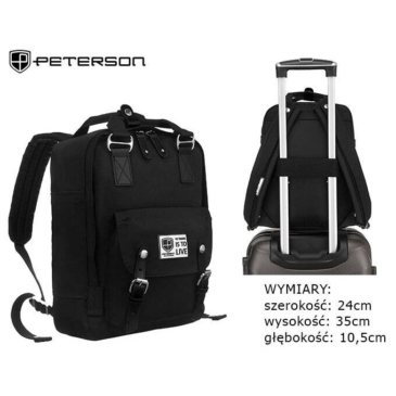PETERSON PTN 2023-2 Black polyesterový batoh PETERSON PTN 2023-2 Black