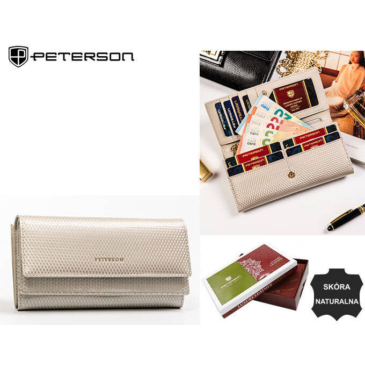 PETERSON PTN 421028-SBR Kožená peňaženka RFID
