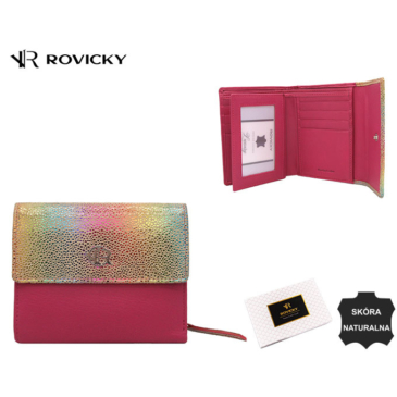Dámska kožená peňaženka RV-786-SLA Dot pink
