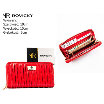 Dámska PU peňaženka R-PFF-01 RED