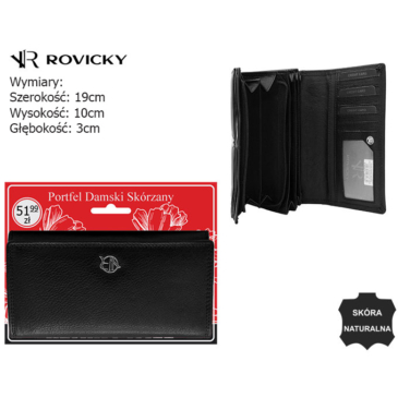 Dámska kožená peňaženka R-D1521-NCD-BL čierna