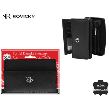 Dámska kožená peňaženka R-D1511-NCD-BL čierna