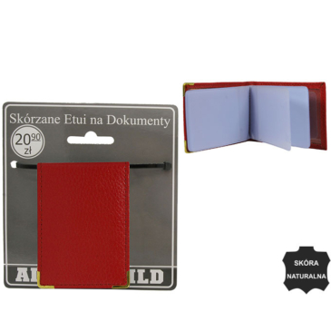 Kožené puzdro na dokumenty 301-BL Red