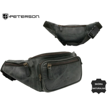 PETERSON férfi bőr övtáska PTN 2506-HP Fekete