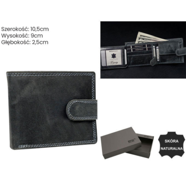 Pánska kožená peňaženka N0035L-CHM-NL Black