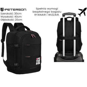 Cestovný batoh PTN PLG-01-D Black+red