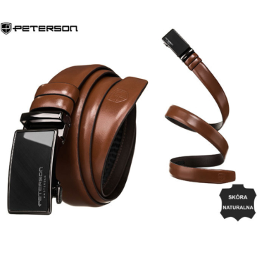 Automatický kožený remienok PTN A003 Brown