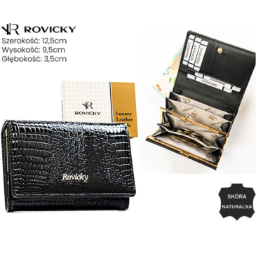 Dámska kožená peňaženka RH-30-1-RS Black