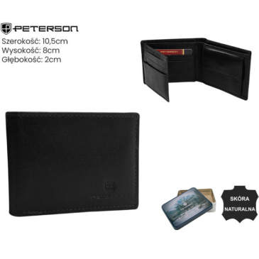 Pánska kožená peňaženka PTN RM-22-BUF Black